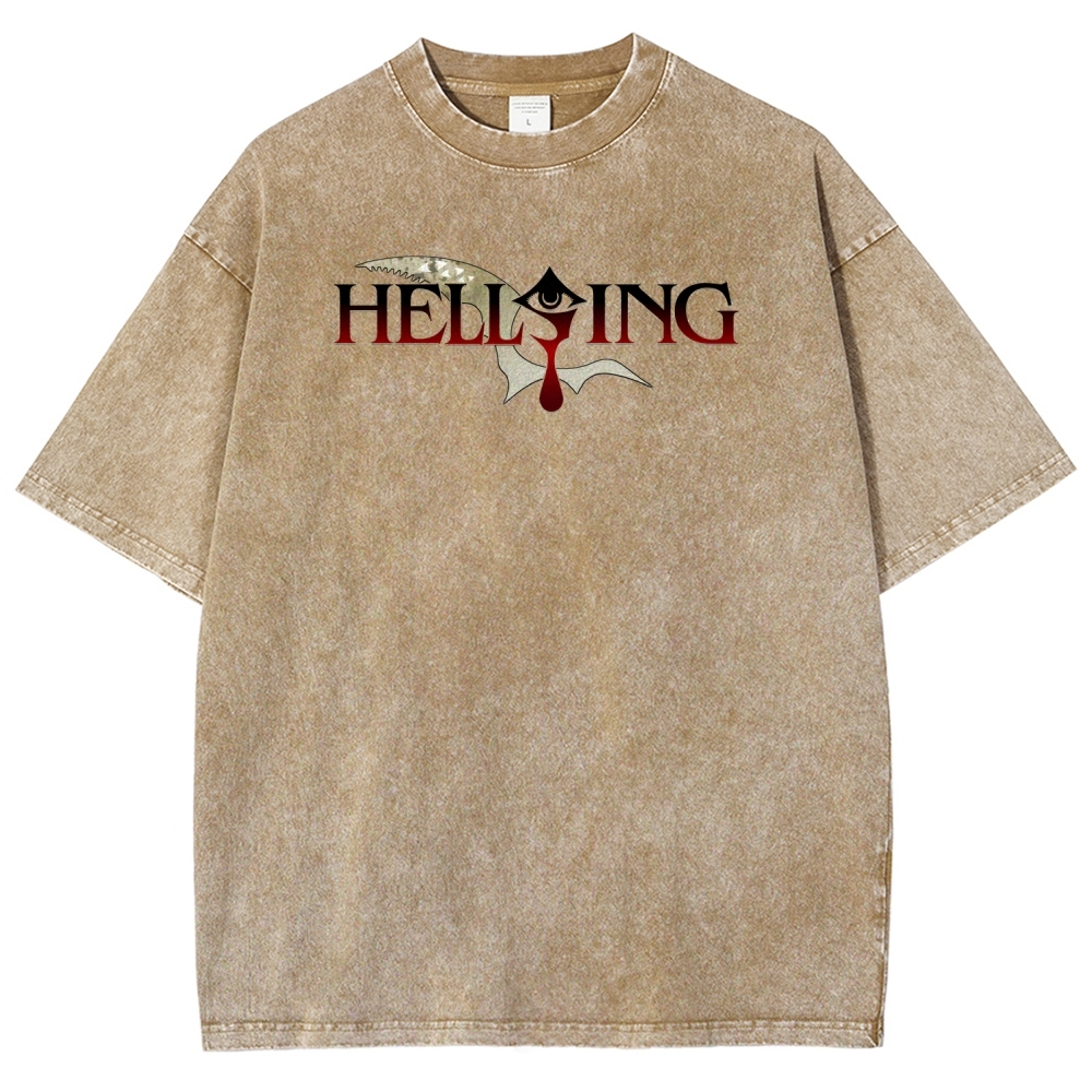Hellsing Unisex Fit Washed T-Shirt 2509006229