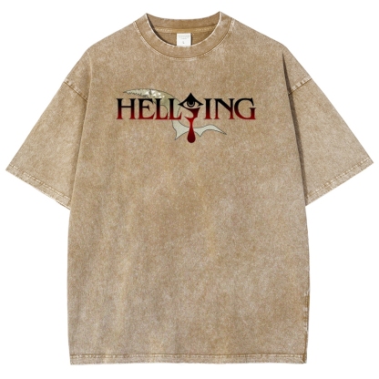 Hellsing Unisex Fit Washed T-Shirt 2509006229