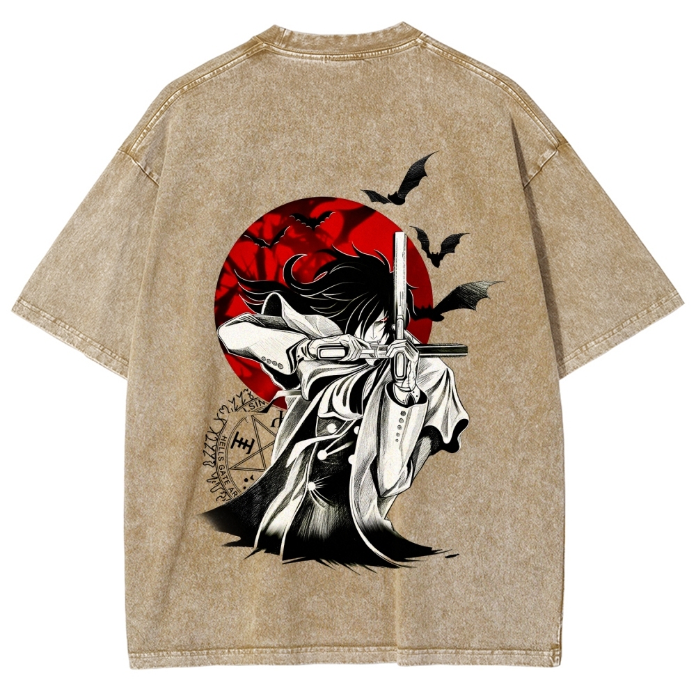 Hellsing Unisex Fit Washed T-Shirt 2509006229