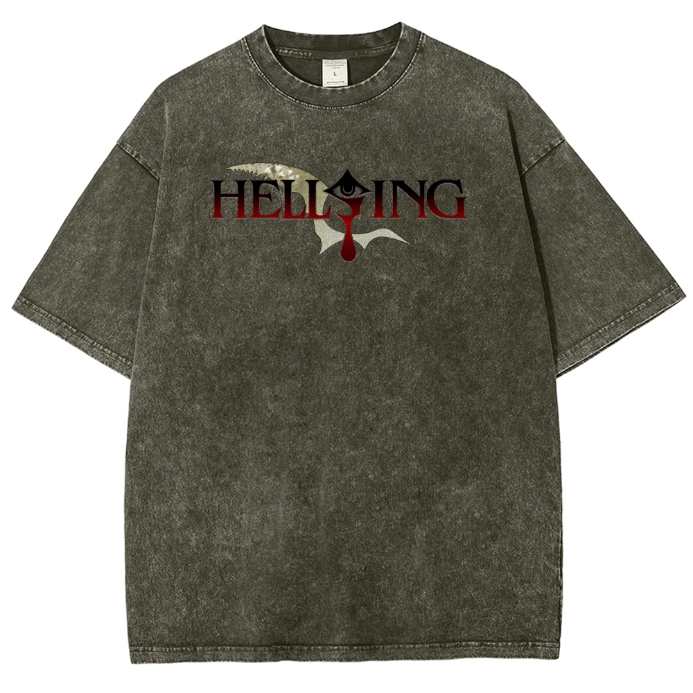 Hellsing Unisex Fit Washed T-Shirt 2509006229