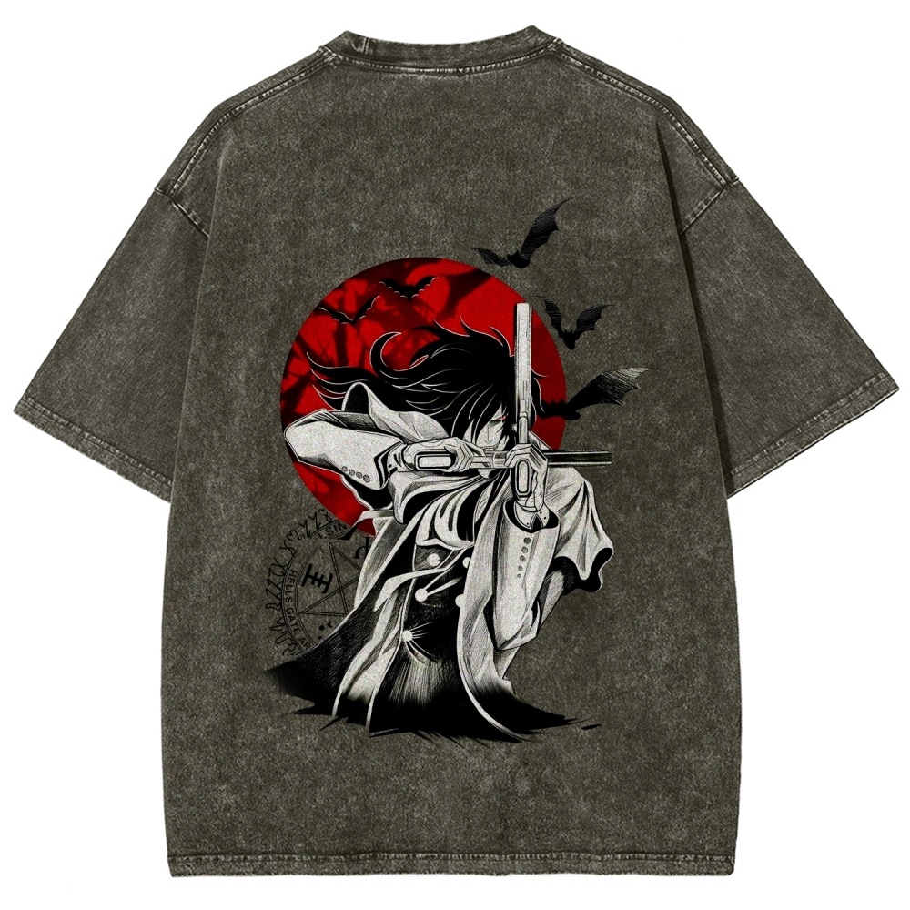 Hellsing Unisex Fit Washed T-Shirt 2509006229