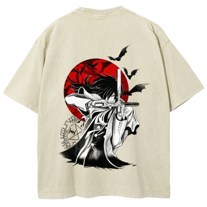 Hellsing Unisex Fit Washed T-Shirt 2509006229