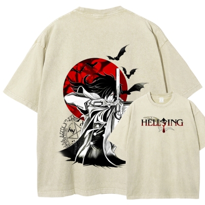 Hellsing Unisex Fit Washed T-Shirt 2509006229