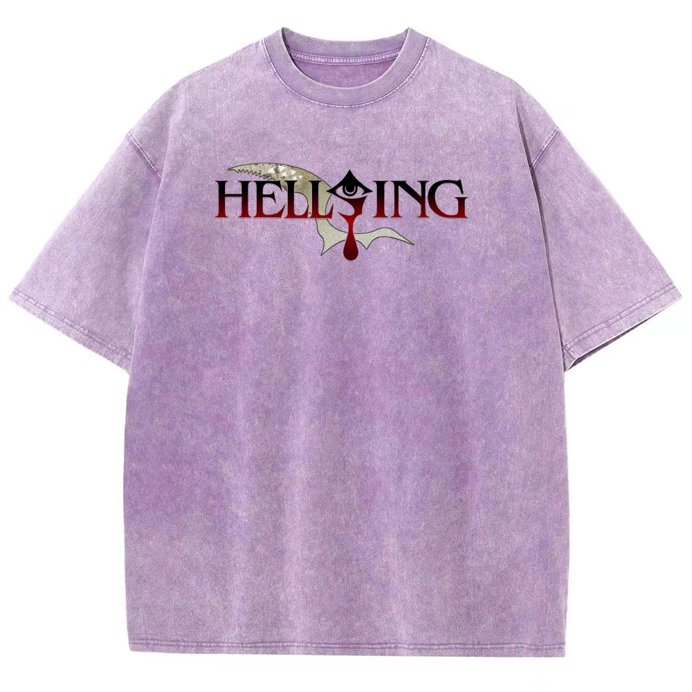 Hellsing Unisex Fit Washed T-Shirt 2509006229