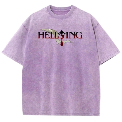 Hellsing Unisex Fit Washed T-Shirt 2509006229