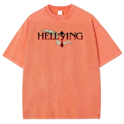 Hellsing Unisex Fit Washed T-Shirt 2509006229