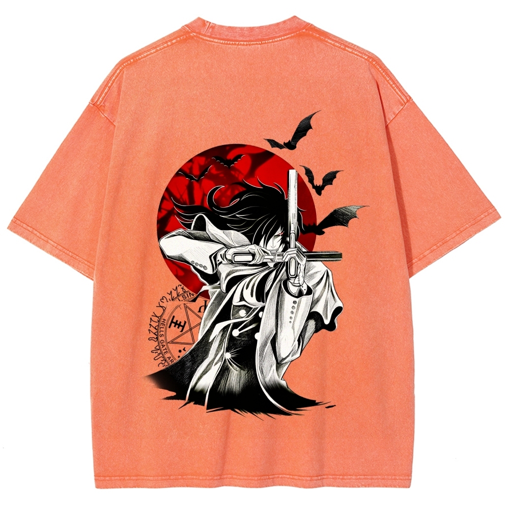 Hellsing Unisex Fit Washed T-Shirt 2509006229