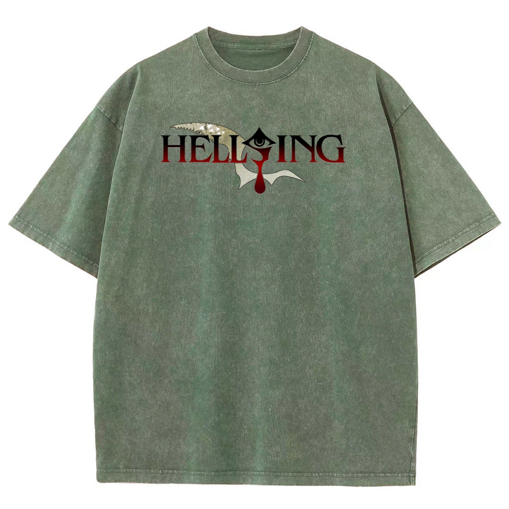 Hellsing Unisex Fit Washed T-Shirt 2509006229