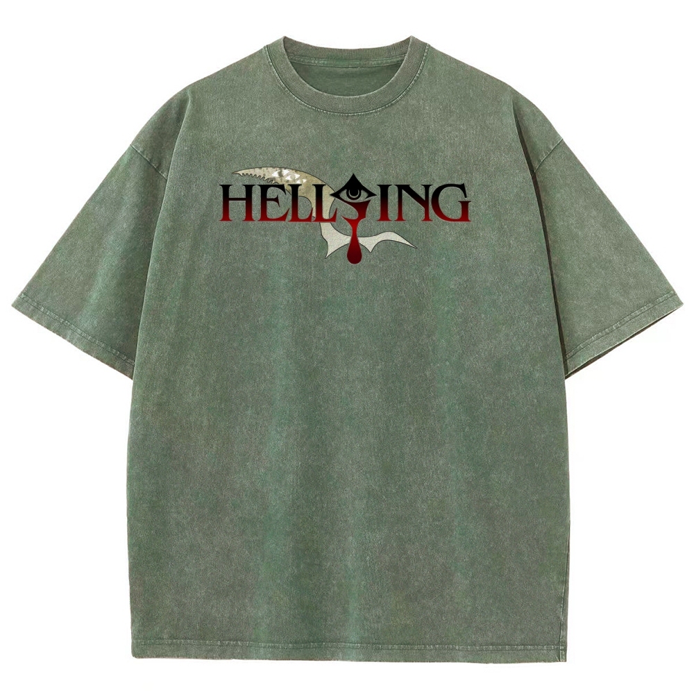 Hellsing Unisex Fit Washed T-Shirt 2509006229