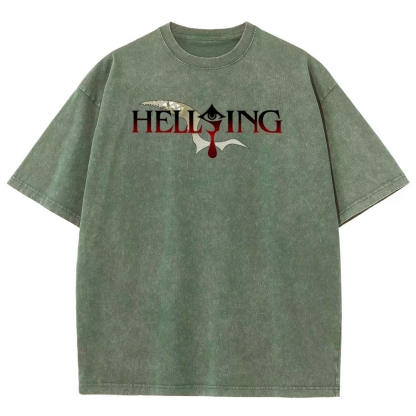 Hellsing Unisex Fit Washed T-Shirt 2509006229