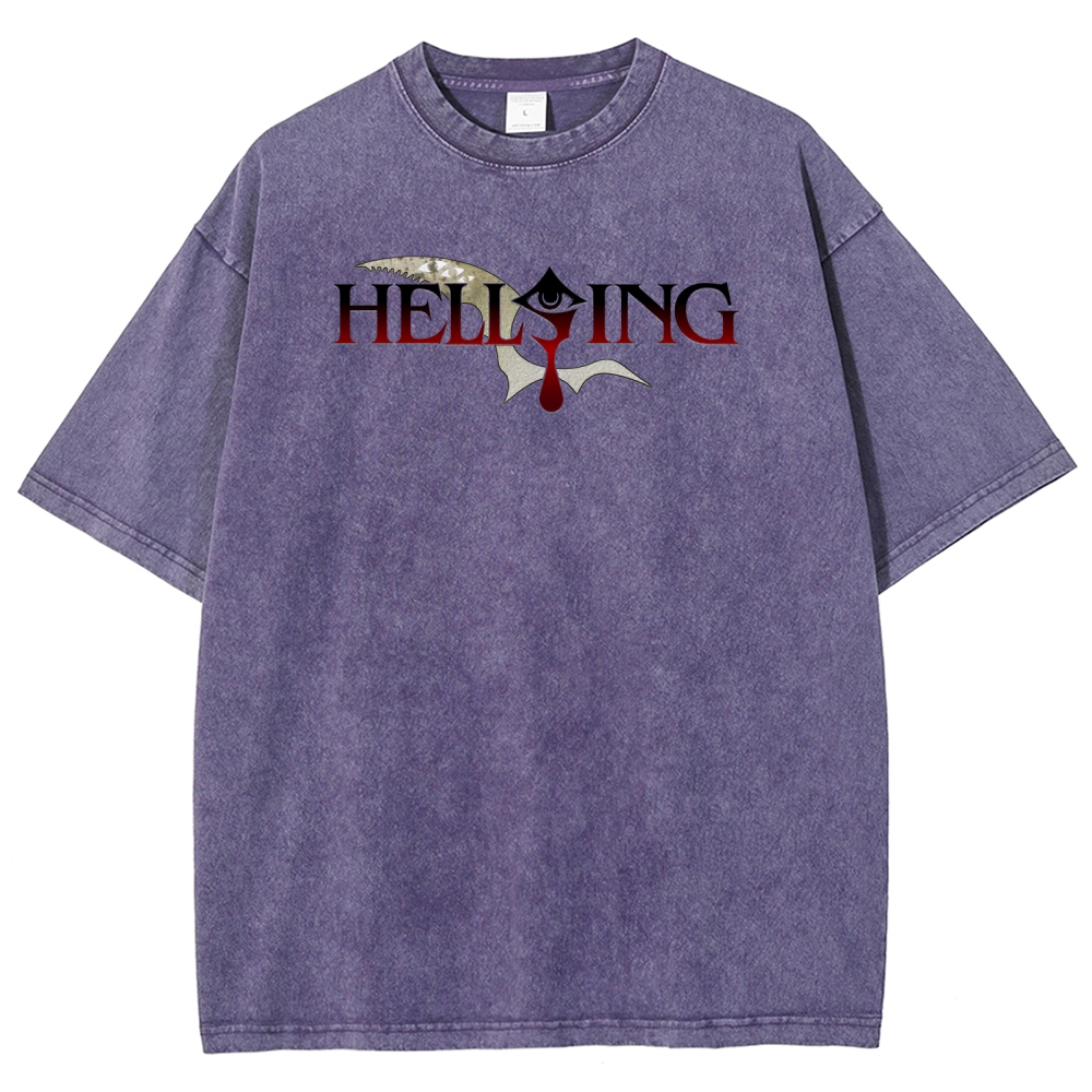 Hellsing Unisex Fit Washed T-Shirt 2509006229