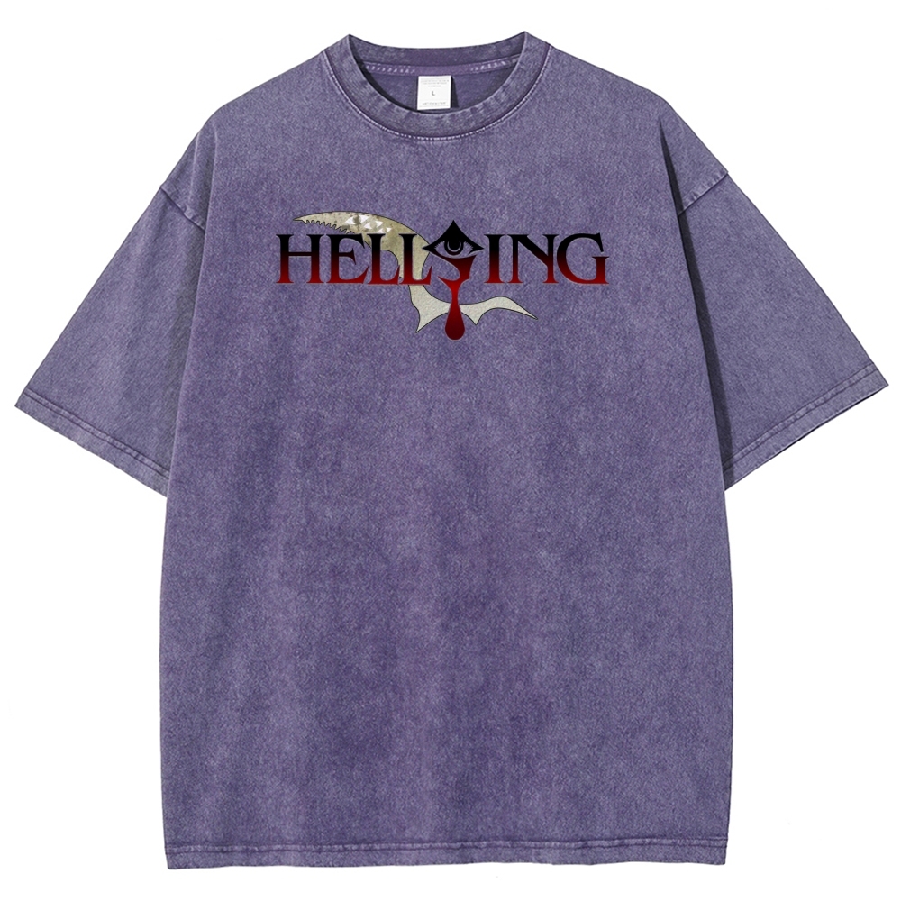 Hellsing Unisex Fit Washed T-Shirt 2509006229