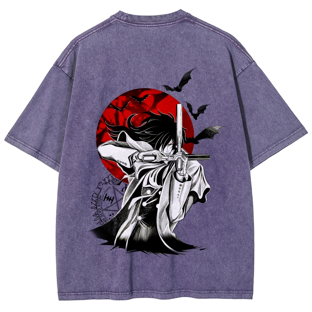 Hellsing Unisex Fit Washed T-Shirt 2509006229