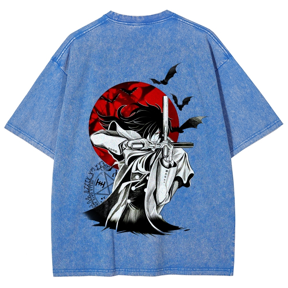 Hellsing Unisex Fit Washed T-Shirt 2509006229