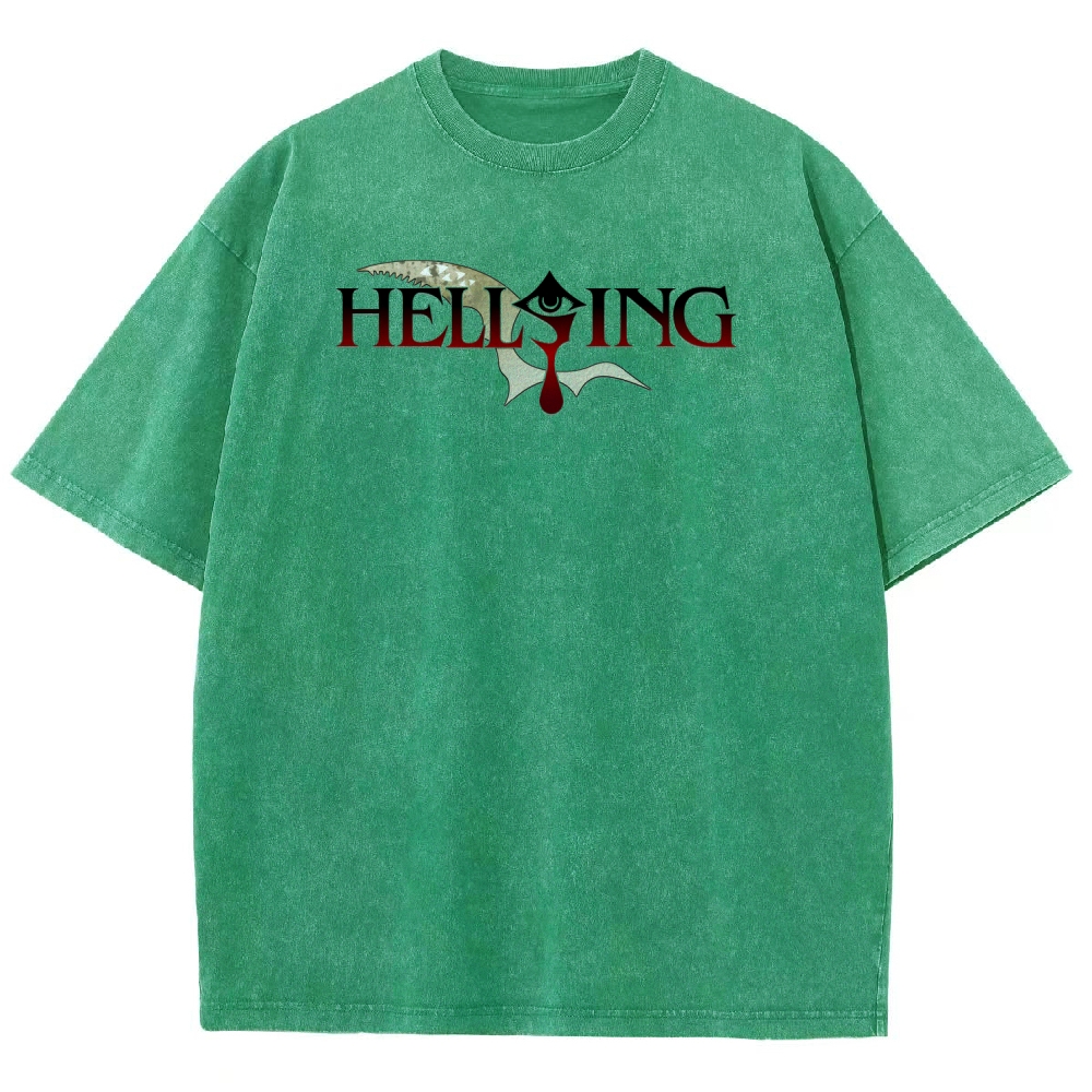 Hellsing Unisex Fit Washed T-Shirt 2509006229