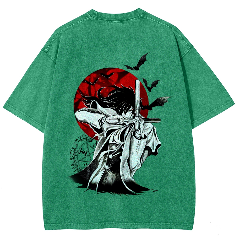 Hellsing Unisex Fit Washed T-Shirt 2509006229