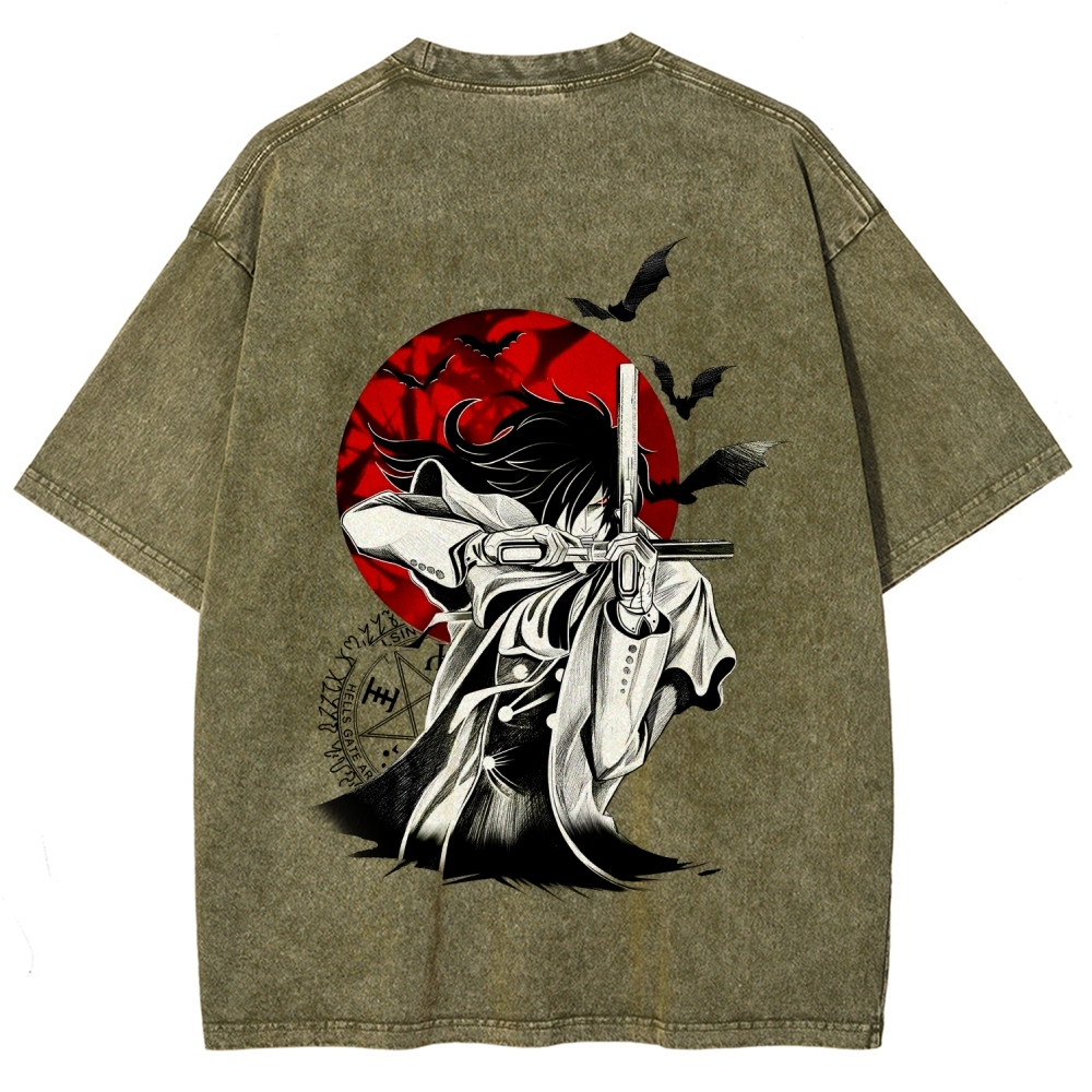 Hellsing Unisex Fit Washed T-Shirt 2509006229