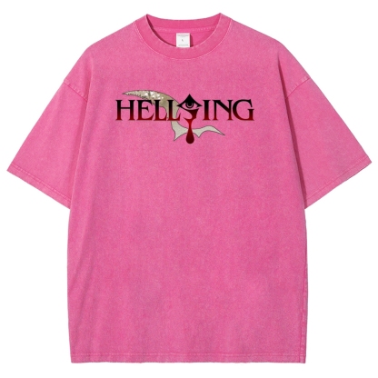 Hellsing Unisex Fit Washed T-Shirt 2509006229
