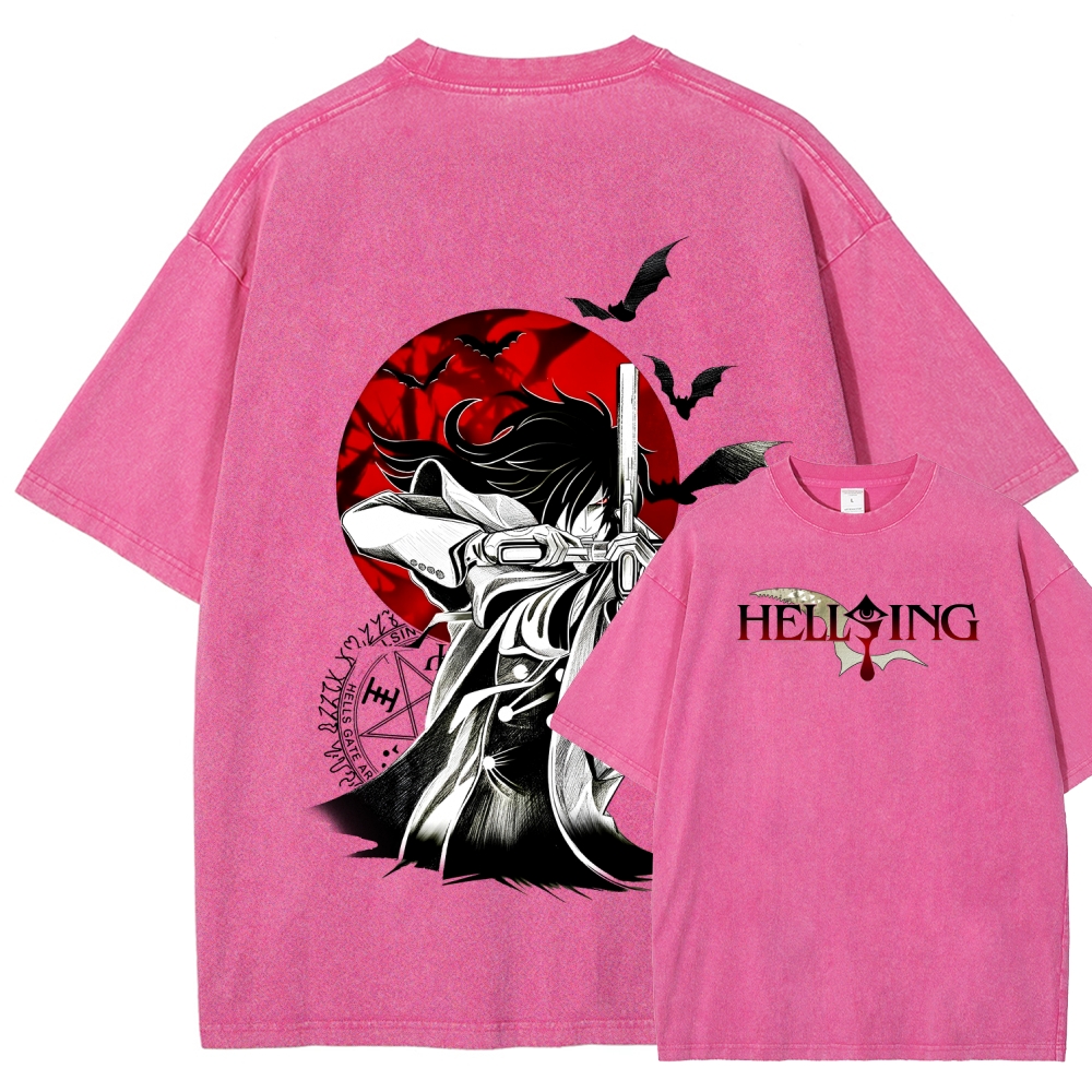 Hellsing Unisex Fit Washed T-Shirt 2509006229