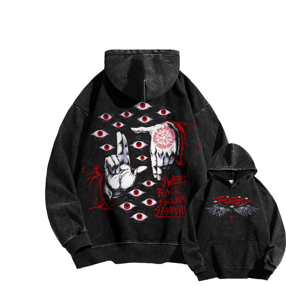 Hellsing Casual Washed Hoodie 2509006233