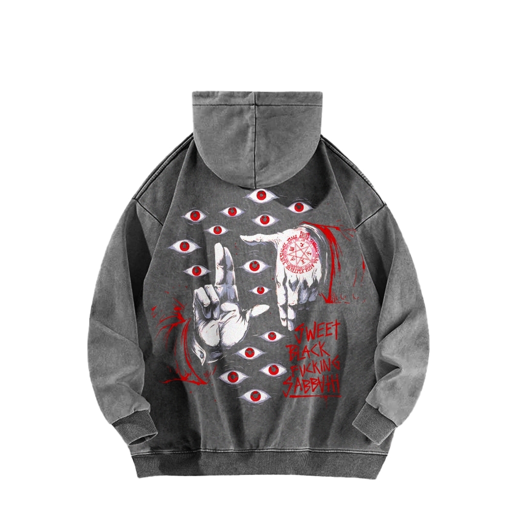 Hellsing Casual Washed Hoodie 2509006233