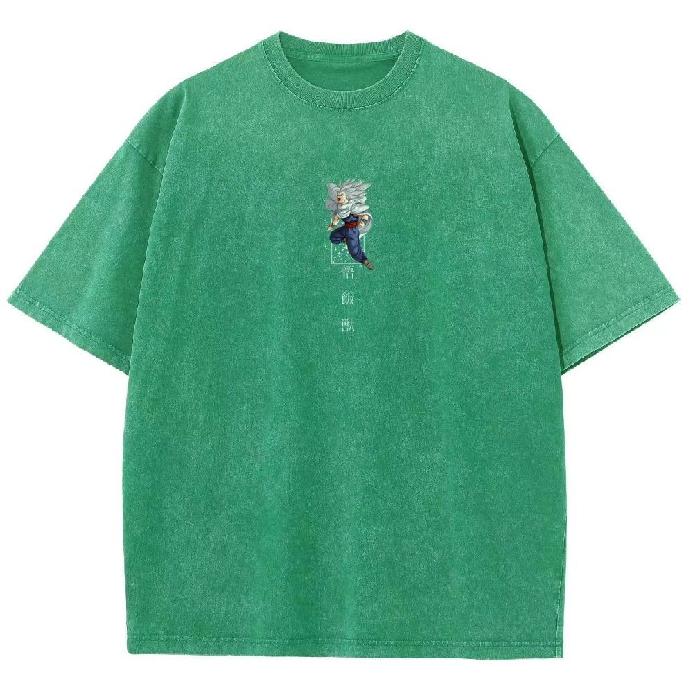 Dragon Ball "Gohan Beast" Vintage Unisex Oversize Anime Manga Acid Washed Cotton T-shirt