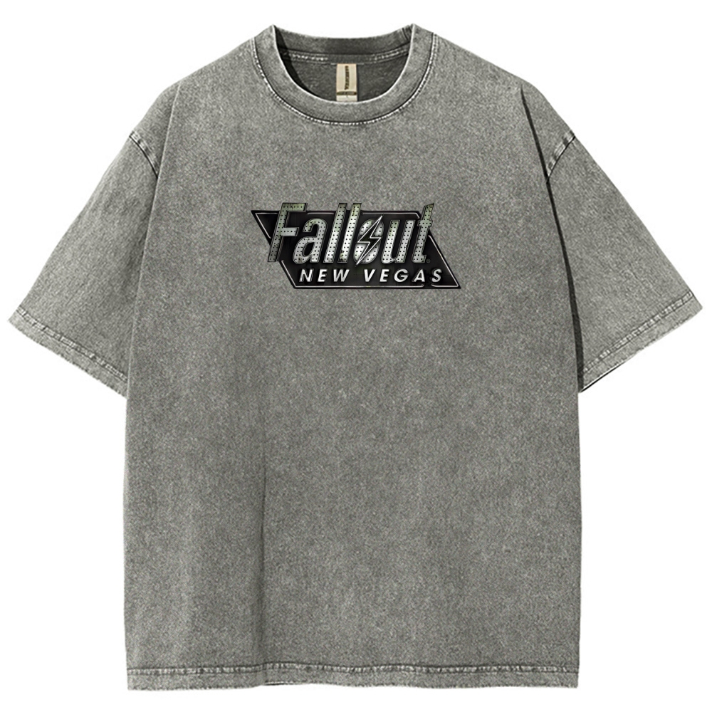 Fallout 3 New Vegas green Unisex Fit Washed T-Shirt 2509013274