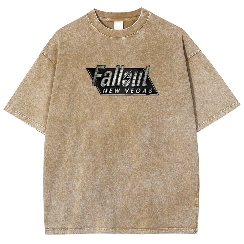 Fallout 3 New Vegas green Unisex Fit Washed T-Shirt 2509013274