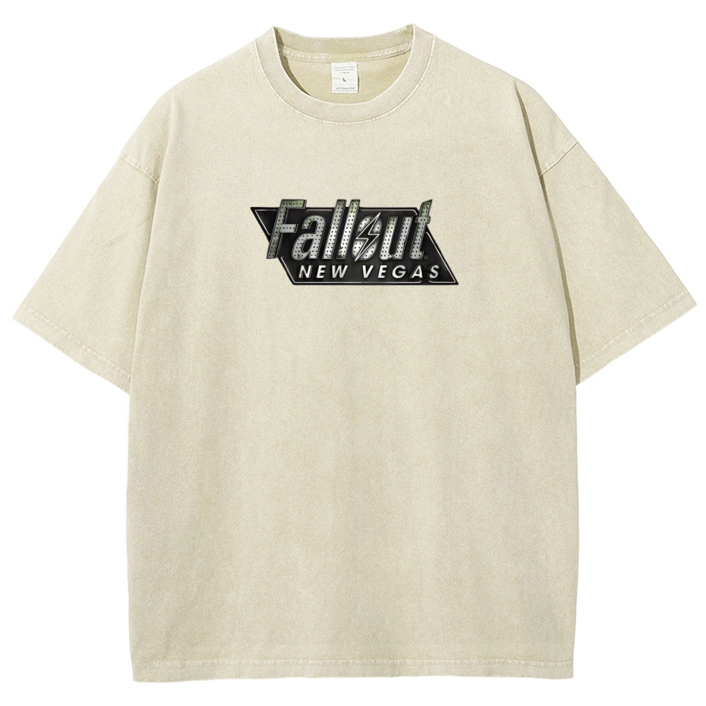 Fallout 3 New Vegas green Unisex Fit Washed T-Shirt 2509013274