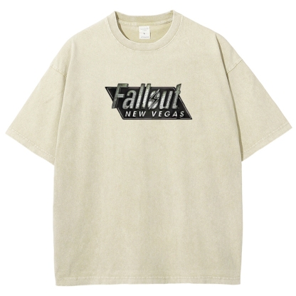 Fallout 3 New Vegas green Unisex Fit Washed T-Shirt 2509013274