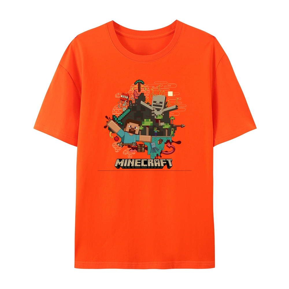 Minecraft Steve and Skeleton T-Shirt