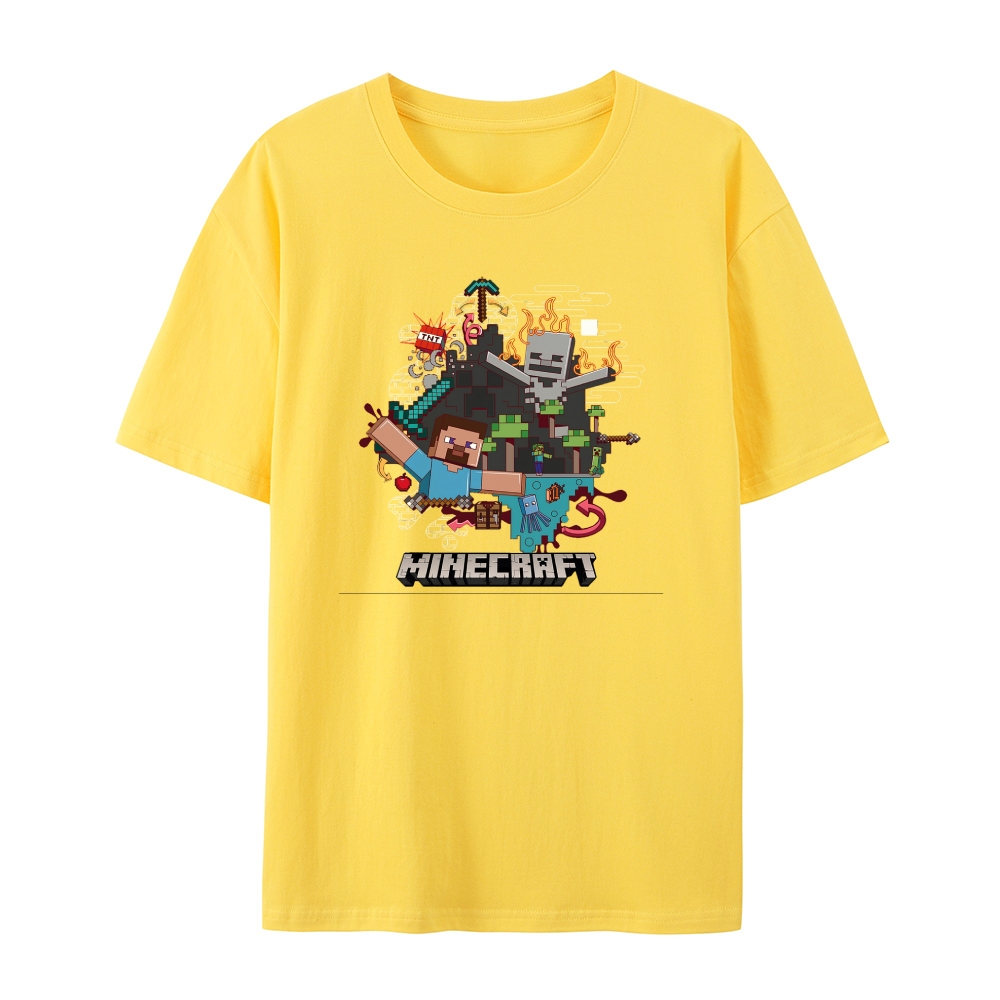 Minecraft Steve and Skeleton T-Shirt