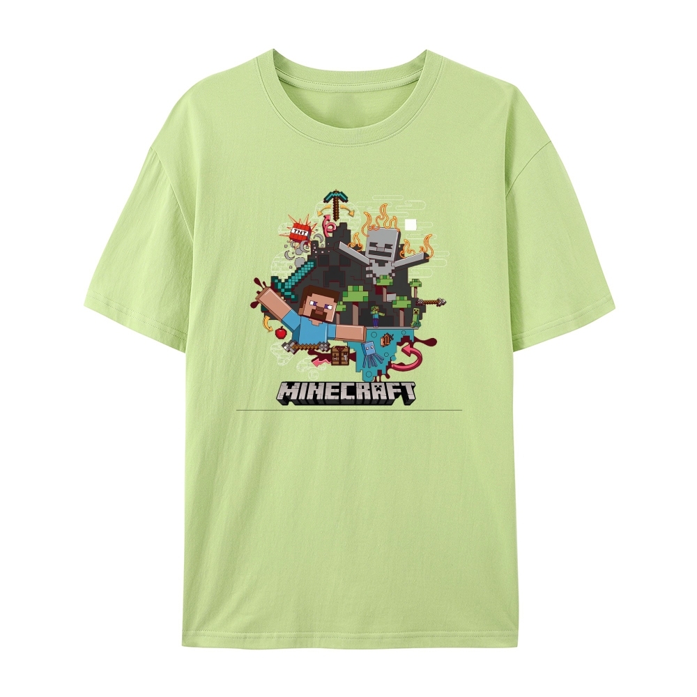 Minecraft Steve and Skeleton T-Shirt
