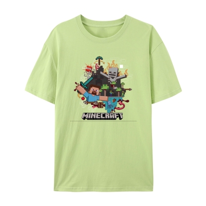 Minecraft Steve and Skeleton T-Shirt