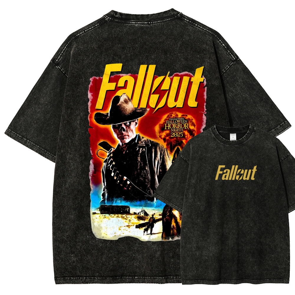 Fallout Halloween Unisex Fit Washed T-Shirt 2509014353