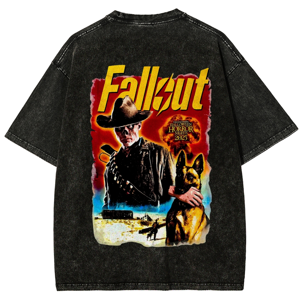 Fallout Halloween Unisex Fit Washed T-Shirt 2509014353