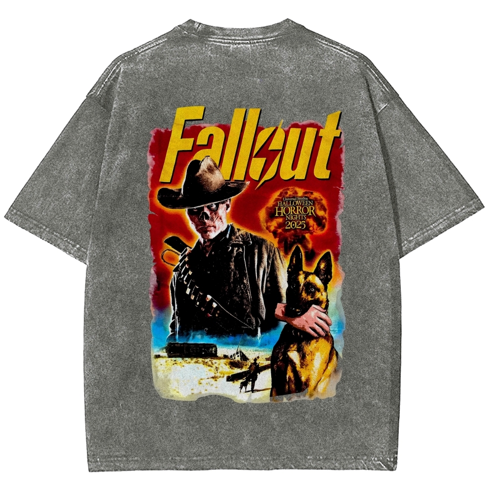Fallout Halloween Unisex Fit Washed T-Shirt 2509014353
