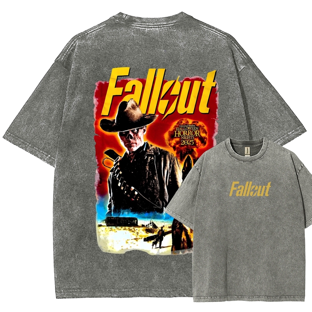 Fallout Halloween Unisex Fit Washed T-Shirt 2509014353