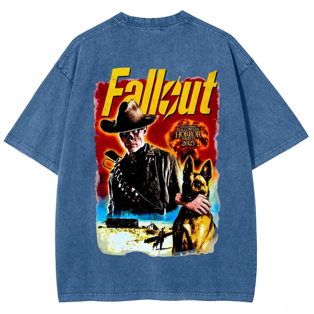 Fallout Halloween Unisex Fit Washed T-Shirt 2509014353