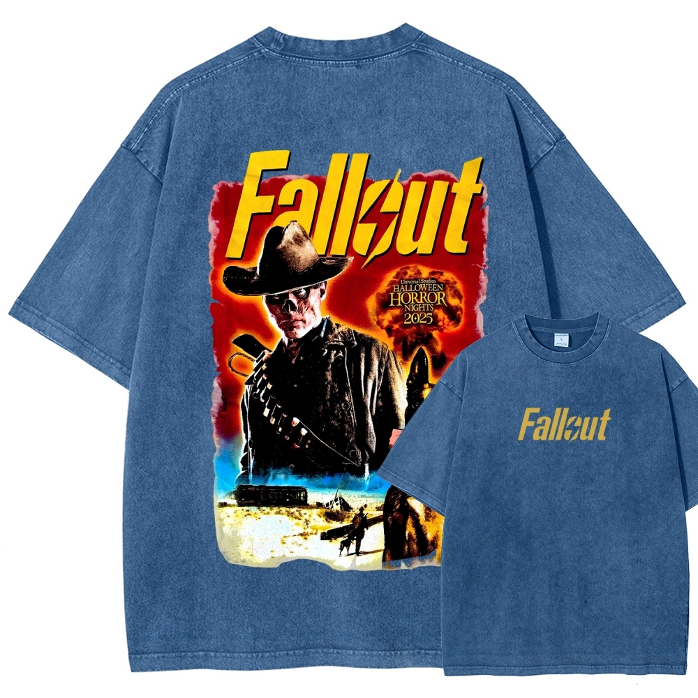 Fallout Halloween Unisex Fit Washed T-Shirt 2509014353