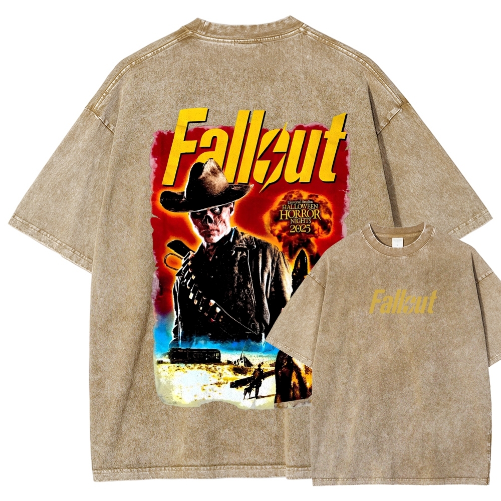 Fallout Halloween Unisex Fit Washed T-Shirt 2509014353