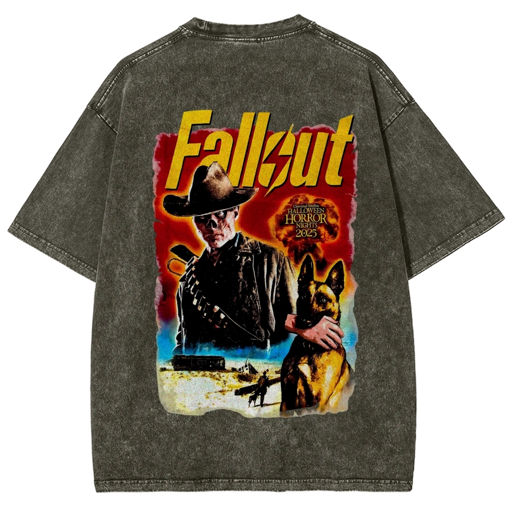 Fallout Halloween Unisex Fit Washed T-Shirt 2509014353