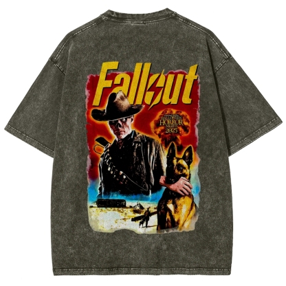 Fallout Halloween Unisex Fit Washed T-Shirt 2509014353
