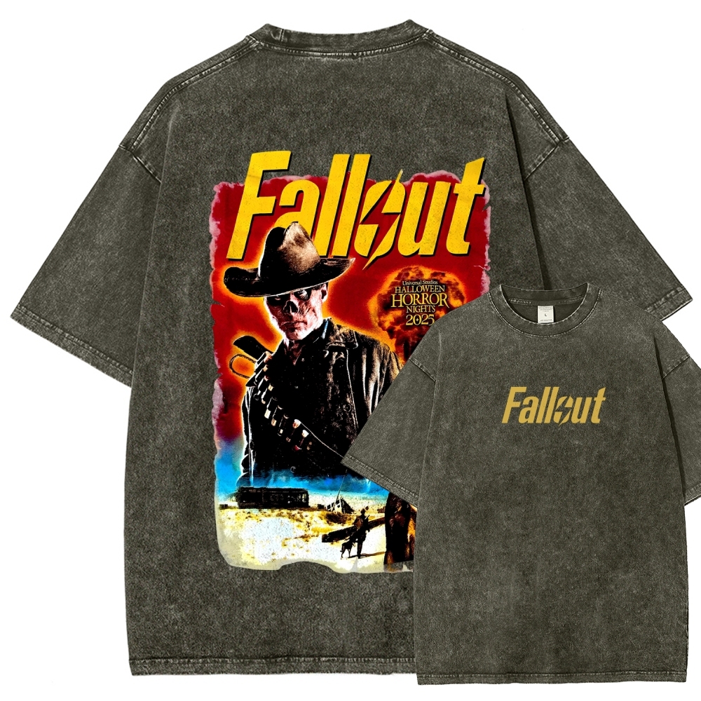 Fallout Halloween Unisex Fit Washed T-Shirt 2509014353