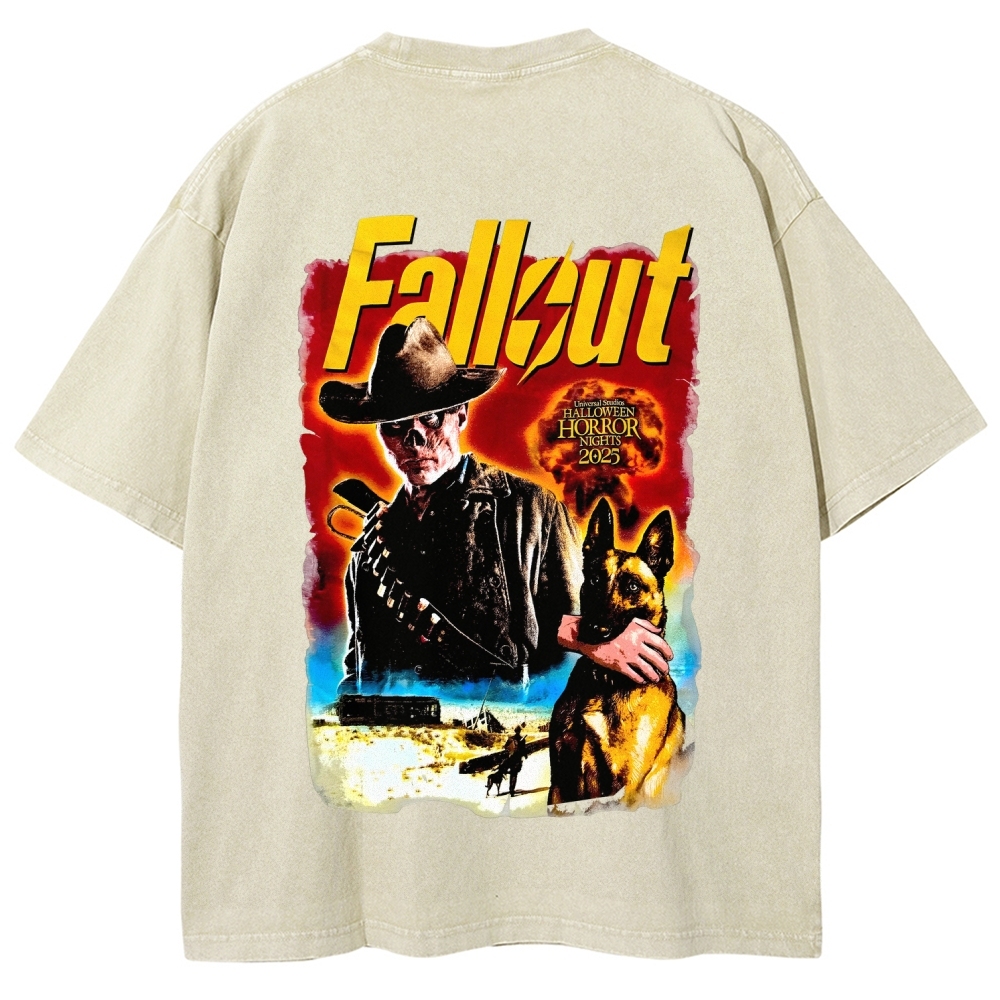 Fallout Halloween Unisex Fit Washed T-Shirt 2509014353