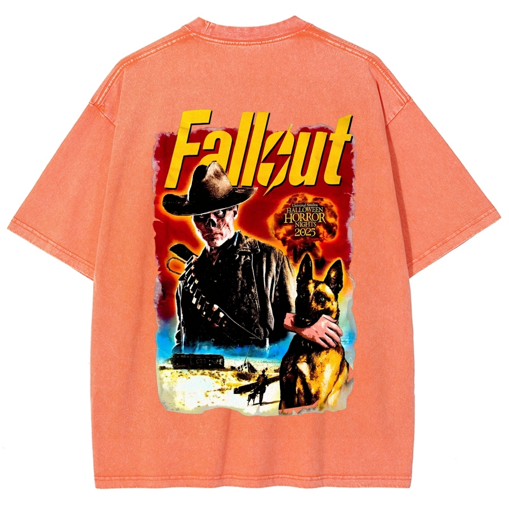 Fallout Halloween Unisex Fit Washed T-Shirt 2509014353