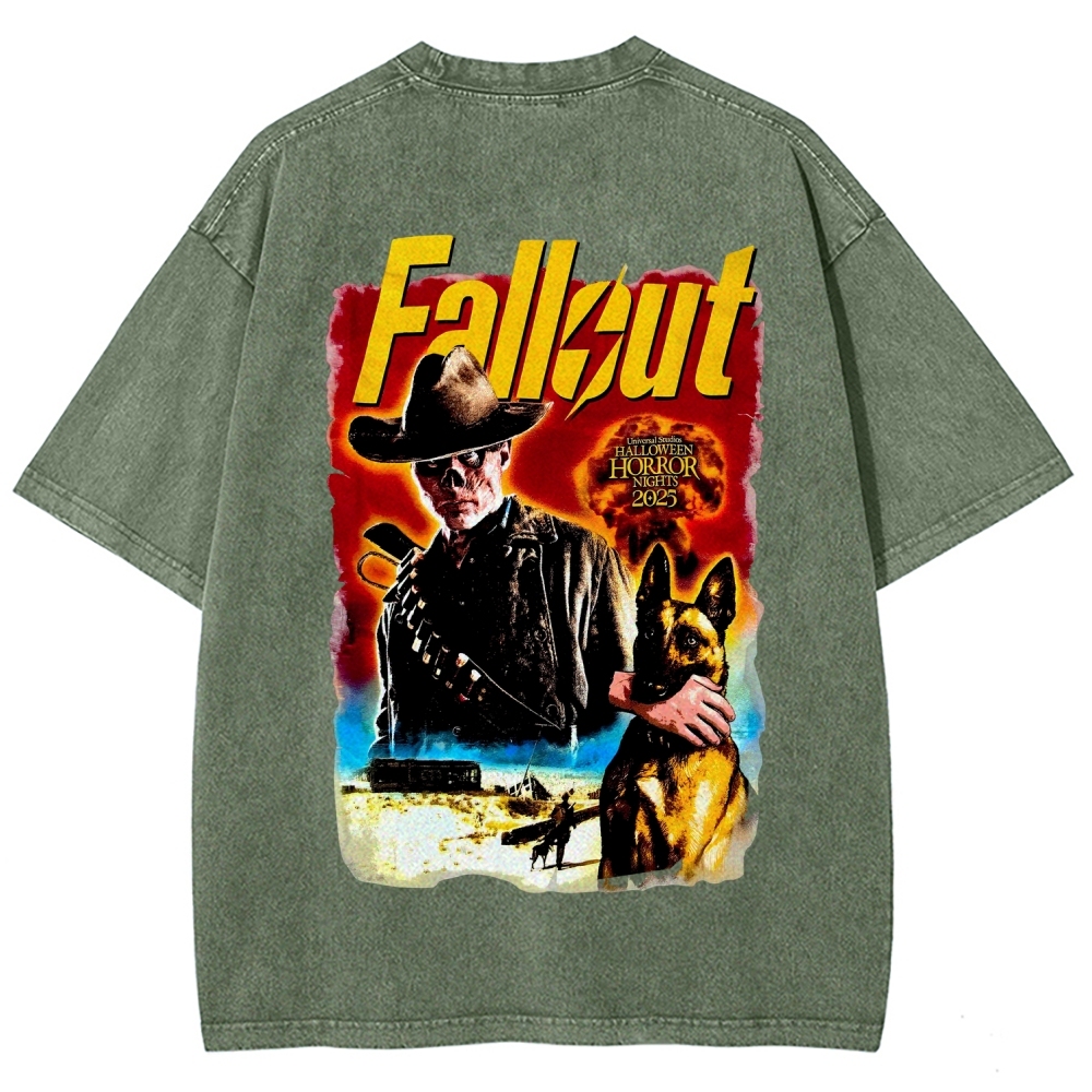 Fallout Halloween Unisex Fit Washed T-Shirt 2509014353