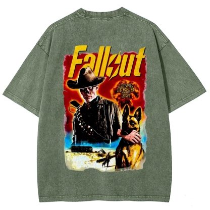Fallout Halloween Unisex Fit Washed T-Shirt 2509014353
