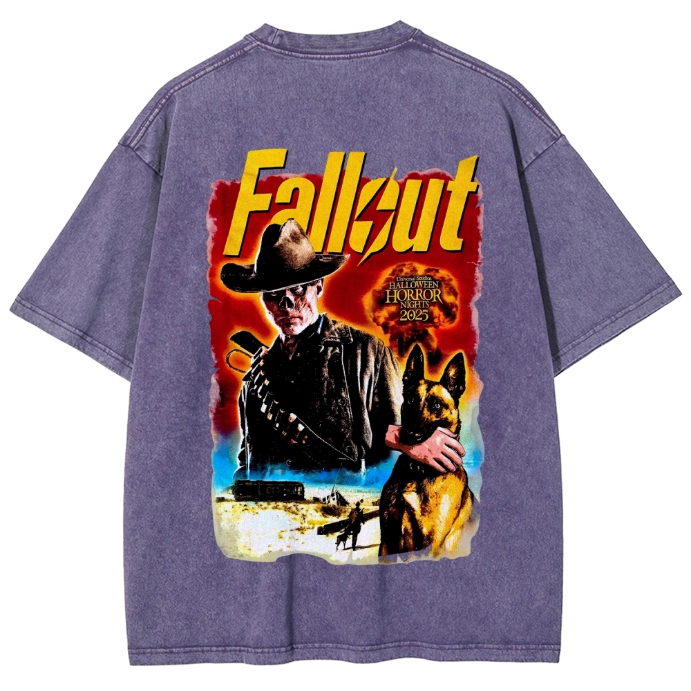 Fallout Halloween Unisex Fit Washed T-Shirt 2509014353