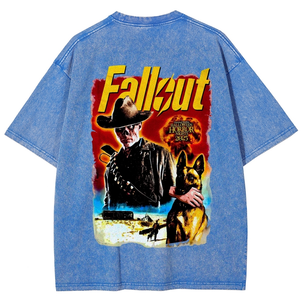 Fallout Halloween Unisex Fit Washed T-Shirt 2509014353